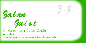 zalan guist business card